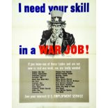 I Need Your Skill In A War Job 1943 MONTGOMERY FLAGG JAMES U.S. Government printing office 1 Affiche