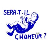 Sera-t-il Chomeur ? 1968 Fac des Sciences Affiche entoilée/ Poster on Linnen B.E. B + plis, manques,