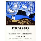 Picasso 45 Linoleums 1960 Cannes (Alpes- Maritimes) PICASSO PABLO Galerie "65" La Croisette Arnera