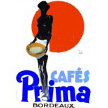 Café Prima vers 1920 Bordeaux (Gironde) DRYDEN Joseph Charles Paris Aff. Entoilée. / Poster on Linen