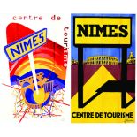 Nîmes Centre de Tourisme vers 1930 BOUKEL J. / BARTHES JACQUES Brugier / Azemard Nimes Lot de 2