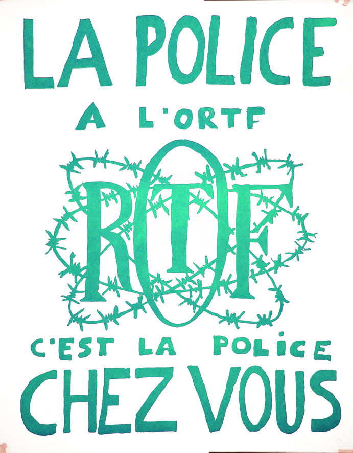 La Police à L'ORTF c'est la Police chez vous 1968 1 Affiche Non-Entoilée / Poster on Paper not lined