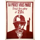 La Police vous Parle tous les soirs à 20h ORTF 1968 1 Affiche Non-Entoilée / Poster on Paper not