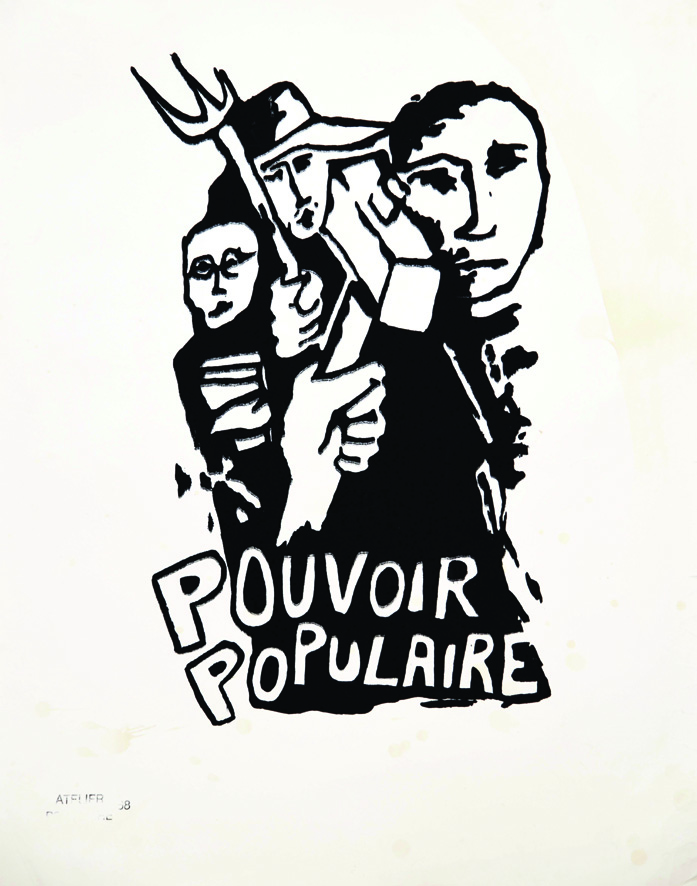 Pouvoir Populaire 1968 Atelier Populaire 1 Affiche Non-Entoilée / Poster on Paper not lined B.E. B +