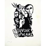 Pouvoir Populaire 1968 Atelier Populaire 1 Affiche Non-Entoilée / Poster on Paper not lined B.E. B +