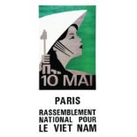 Paris - Rassemblement National pour le Viet Nam vers 1970 Eurographic Paris Aff. N.E. B.E. B +