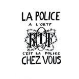 La Police à l'ORTF 1968 Affiche entoilée/ Poster on Linnen B.E. B + 85 x 55 cm Guaranteed Original &