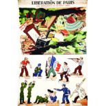 Libération de Paris - Les Baricades 19 - 25 Août 1944 1944 FORGUES ROLLAND 1 Affiche Non-