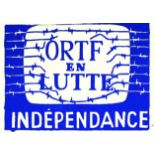 ORTF en Lutte - Indépendance 1968 Affiche entoilée/ Poster on Linnen B.E. B + Légères déchirures
