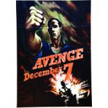 Avenge December 7th 1942 PERLIN BERNARD U.S. Government printing office 1 Affiche Non-Entoilée /