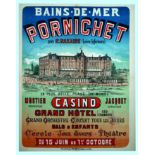 Pornichet Bains de Mer vers 1900 Ch. Lévy Paris Affiche Entoilée. / Poster on linen B.E. B +