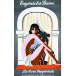 Eugénie les Bains 1988 VILLEMOT L'Affiche Européenne Paris Affiche entoilée/ Poster on Linnen T.B.E.