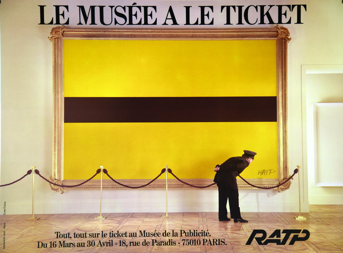 Le Musée à le Ticket - Musée de la Publicité vers 1980 Arte Paris 1 Affiche Non-Entoilée / Poster on