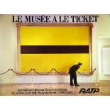 Le Musée à le Ticket - Musée de la Publicité vers 1980 Arte Paris 1 Affiche Non-Entoilée / Poster on