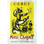 Le Cirque - Ceret 1968 CHAGALL MARC Mourlot Paris Aff. Entoillée / Poster on Linnen B.E. B + 76 x 51