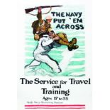 The Navy Put 'em Across, The Service for Travel and Training, Ages 17 to 35. 1918 Henry