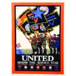 United Behind The Service Star, United War Work Campaign 1918 BAKER ERNEST HAMLIN Ernest Hamlin