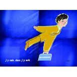 Air France 1970 SAVIGNAC RAYMOND 1 Affiche Non-Entoilée / Poster on Paper not lined B.E. B + plis,