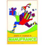 Manufrance Jouets et cadeaux 74. 1974 Saint Etienne (Loire) I.P. Guérineau Villeurbanne 1 Affiche