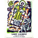 Saint Laurent Patron des Rotisseurs 10 Août vers 1930 LE CHEVALLIER JACQUES Henri Lefebvre Paris 1