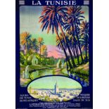 Mosquée de Kairouan Tunisie l' Oasis du Sud vers 1920 CONSTANT - DUVAL F. CHAMPENOIS Paris Affiche