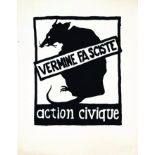 Vermine Faciste 1968 1 Affiche Non-Entoilée / Poster on Paper not lined T.B.E. A - tâches d'humidité