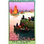 Ile Tudy 1929 ALO Lucien Serre & Cie Paris Affiche entoilée/ Poster on Linnen B.E. B + déchirures