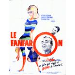 Le Fanfaron Gasman - Trintignand 1963 SIRY Affiches Gailllard Paris 1 Affiche Non-Entoilée /