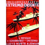 Con El Lloyd Express al Extremo Oriente - Lloyd Norte Aleman vers 1930 FELDT-MANN Wilhem Jöntzen