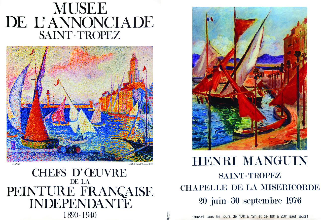 Lot de 2 Aff : St Tropez : Musée de L'Annonciade& Chapelle la Miséricorde par Signac & Manguin