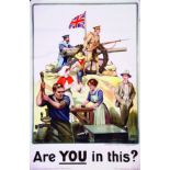 Are you in this ? vers 1916 BADEN POWELL RSS Johnson Riddle& Co Ltd London 1 Affiche Non-