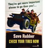 They've Got More Important Places To Go Than You!... Save Rubber 1942 DUBOIS RICHARD WALTER U.S.