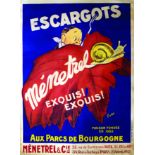 Lot de 71 Affiches / Posters : Escargots Ménetrel vers 1920 RUDD Gaillard Paris - Amiens Lot de 71