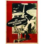 Les Soucoupes Volantes attaquent vers 1950 I.C.P Paris Affiche entoilée/ Poster on Linnen B.E. B -