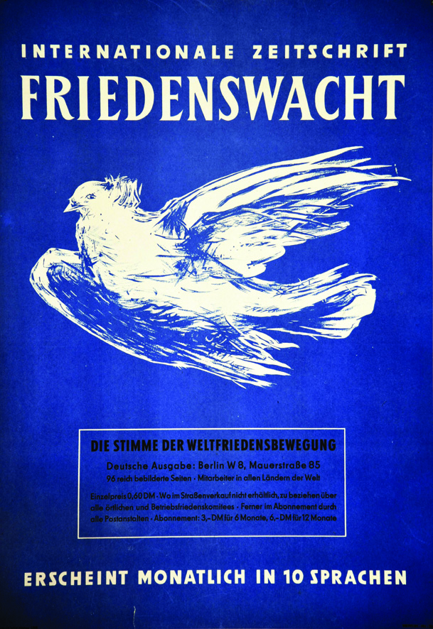 Friedenswacht Internationale Zeitschrift Berlin Est PICASSO PABLO d'après) 1 Affiche Non-