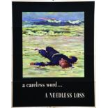 A careless word …A needless loss 1943 FISCHER ANTON OTTO US Goverment Printing Office 1 Affiche