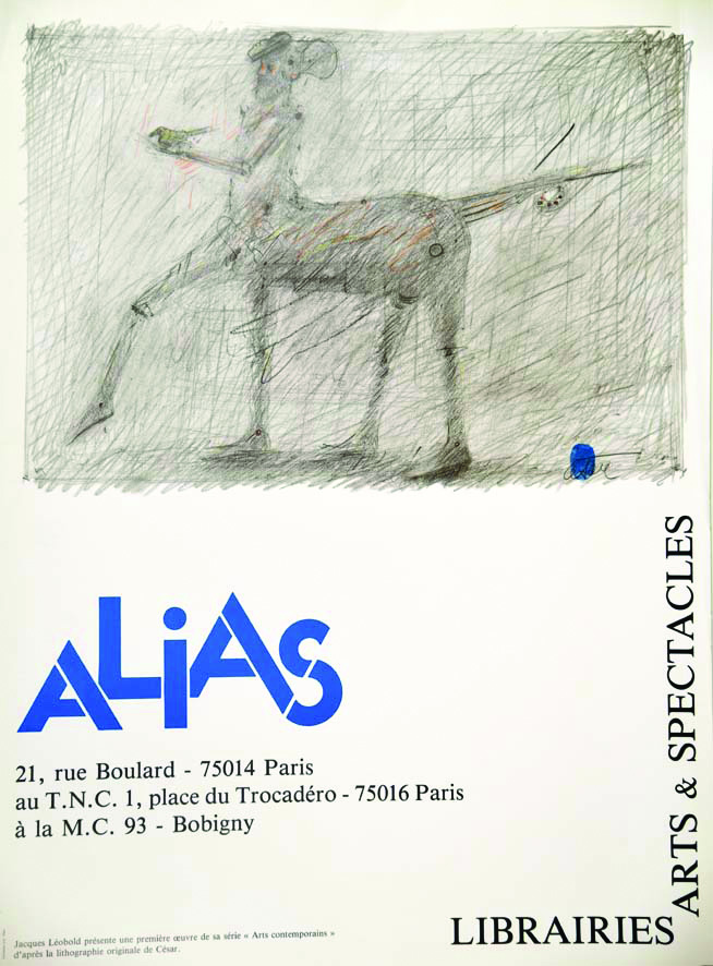 César - Alias vers 1980 CESAR Arte Paris 1 Affiche Non-Entoilée / Poster on Paper not lined B.E. B +