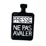 Presse - Ne pas avaler 1968 Aff. N.E. B.E. B + 56 x 45 cm Guaranteed Original & Vintage, No