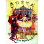 Opéra - Santé & Jeunesse 1897 REDBLOTZ P. E. Rudinot Paris - St Ouen Affiche entoilée/ Poster on