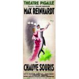 La Chauve Souris - Théatre de Pigalle vers 1930 COLIN PAUL H. Chachoin Paris 1 Affiche Non-