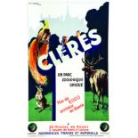 Clères - Un Parc Zoologique Unique 1937 MARVASI DUCCIO Publicité Novia Paris 1 Affiche Non-