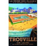 Trouville - La Reine des Plages - Son Casino Sa Piscine d'Eau de Mer Chauffée - Affiche Encadrée