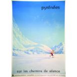 Pyrénées sur les chemins de silence vers 1980 RICAUD ALAIN Conseil Imprim Tarbes Affiche entoilée/