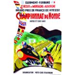 Clermont-Ferrand Championat du Monde Moto Sidecar vers 1950 GARMY René Sté Nouvelle Imprimeries