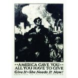 America Gave You All You Have to Give, Give It - She Needs It Now! 1917 WALTER TAYLOR F. Affiche