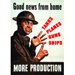 More Production - Good News from Home 1942 DOHANOS STEVAN War Production 1 Affiche Non-Entoilée /