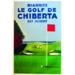 Biarritz - Le Golf de Chiberta est ouvert 1948 MAXWELL JACK B. Sirven Toulouse - Paris Affiche