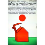 Ay Soleil et Architecture vers 1980 DUCROCQ DENIS L'Atelier Graphique Reims 1 Affiche Non-Entoilée /