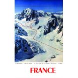 France - Chamonix Mont- Blanc La Descente De La Vallée Blanche 15 km 1960 PHOTO : TAIRRAZ Braun et