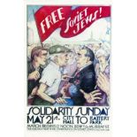 Free Soviet Jews ! vers 1980 NOONAN JULIA Solidarity Sunday May 21st - City Hall to Battery Park -